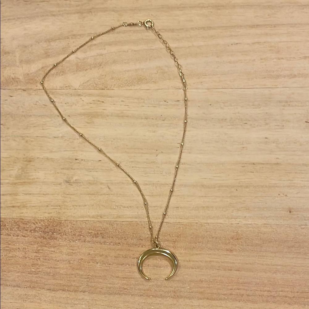 Gold Crescent Moon Necklace